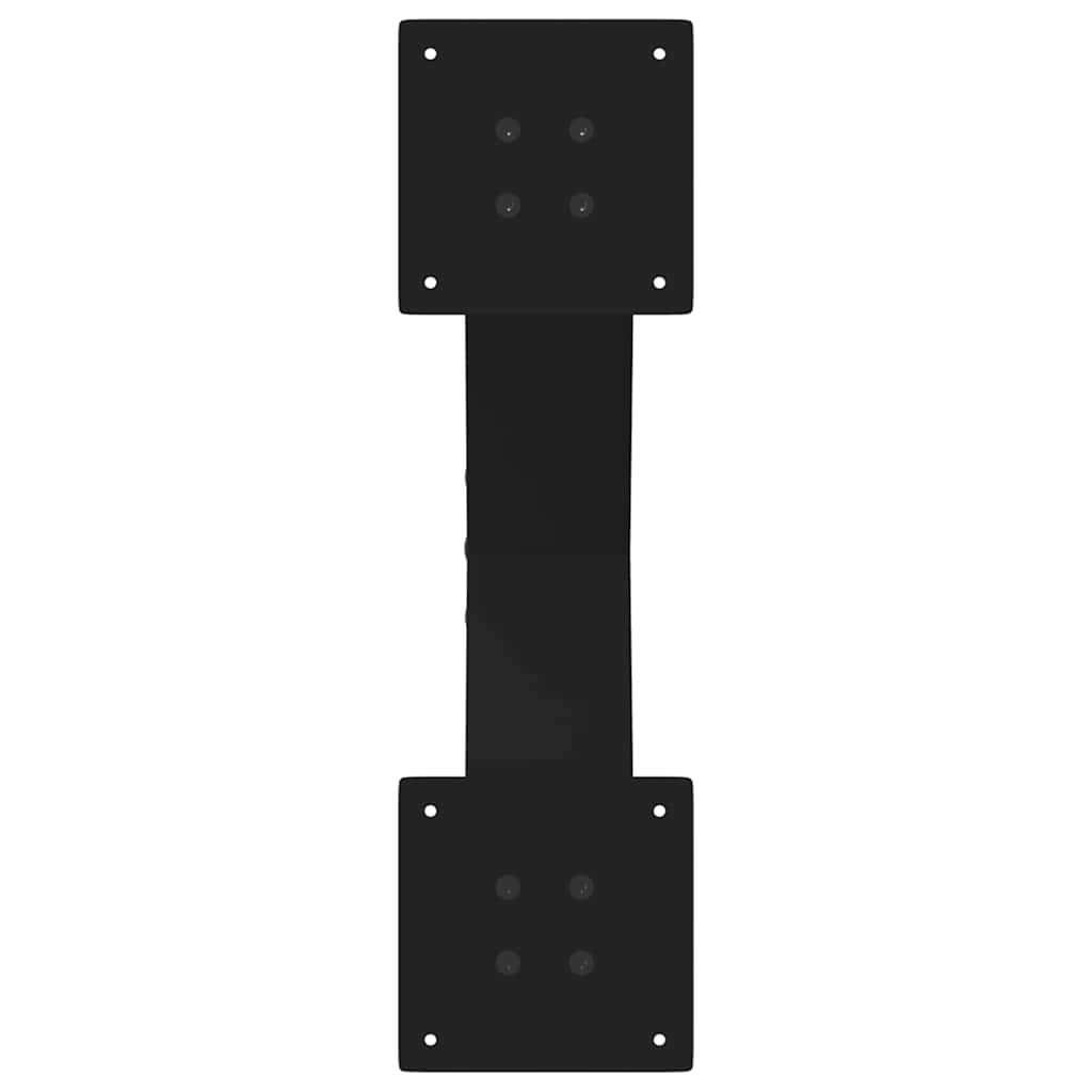 vidaXL Nogi do stolika kawowego w kształcie litery X 2 szt. Czarne 60x(30-31) cm Stal