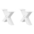 vidaXL Nogi do stolika kawowego w kształcie litery X 2 szt. Białe 60x(30-31) cm Stal