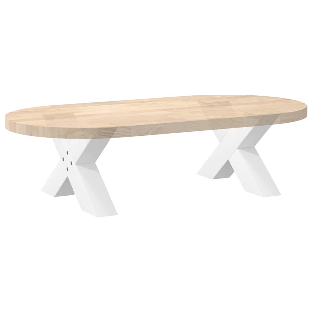 vidaXL Nogi do stolika kawowego w kształcie litery X 2 szt. Białe 60x(30-31) cm Stal