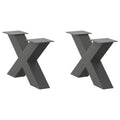 vidaXL Nogi do stolika kawowego w kształcie litery X 2 szt. Antracyt 60x(30-31) cm Stal