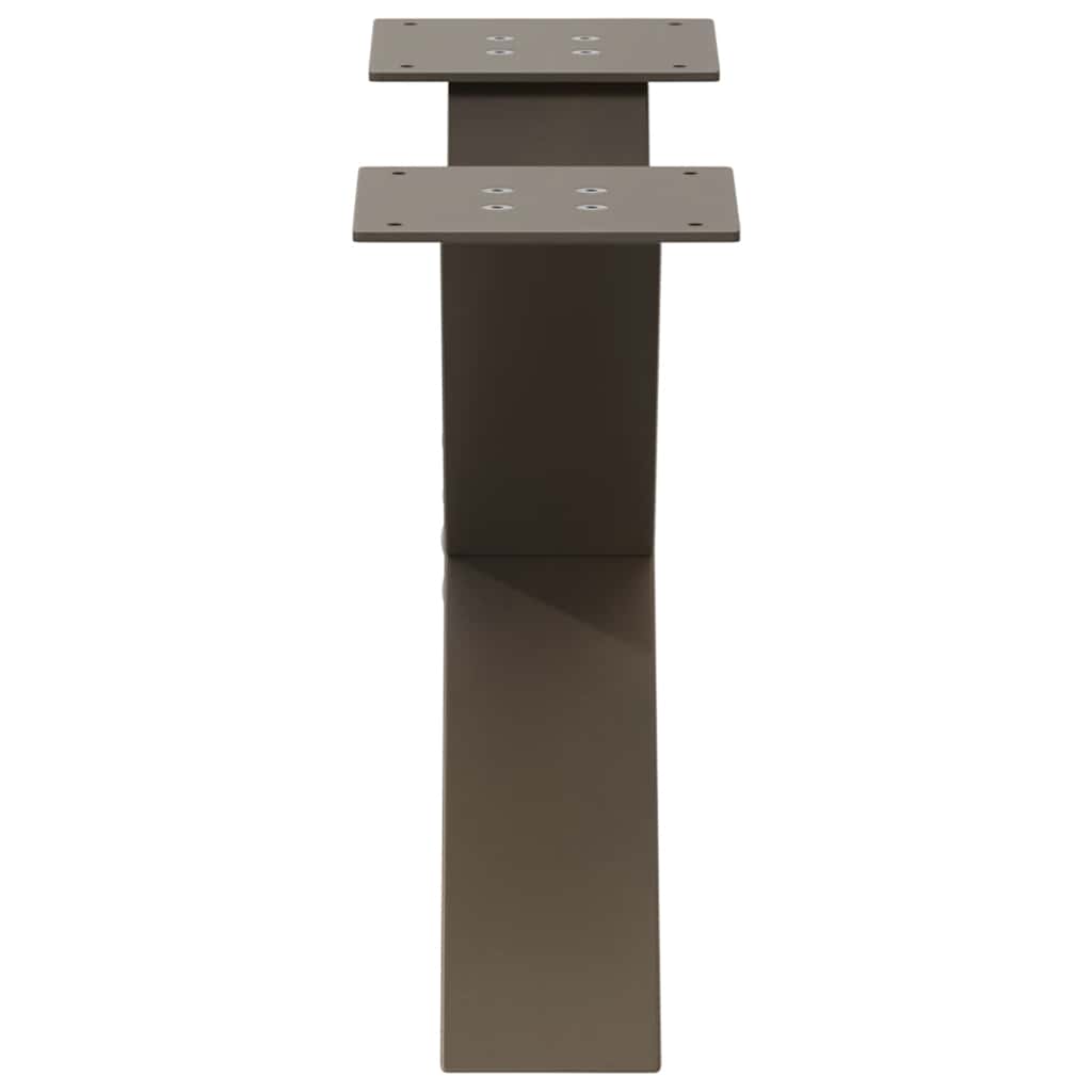 vidaXL Nogi do stolika kawowego w kształcie litery X 2 szt. Naturalna stal 60x(30-31) cm Stal