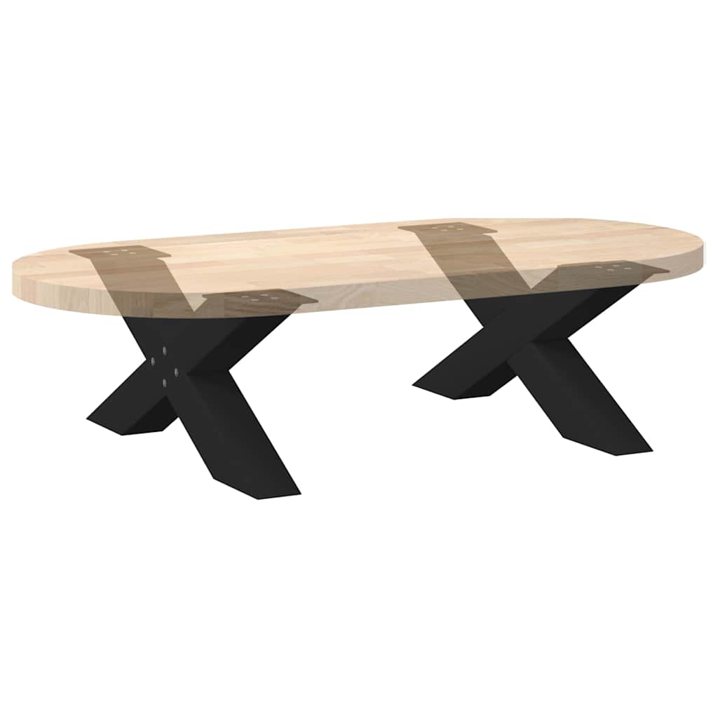 vidaXL Nogi do stolika kawowego w kształcie litery X 2 szt. Czarne 70x(30-31) cm Stal
