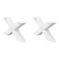 vidaXL Nogi do stolika kawowego w kształcie litery X 2 szt. Białe 70x(30-31) cm Stal