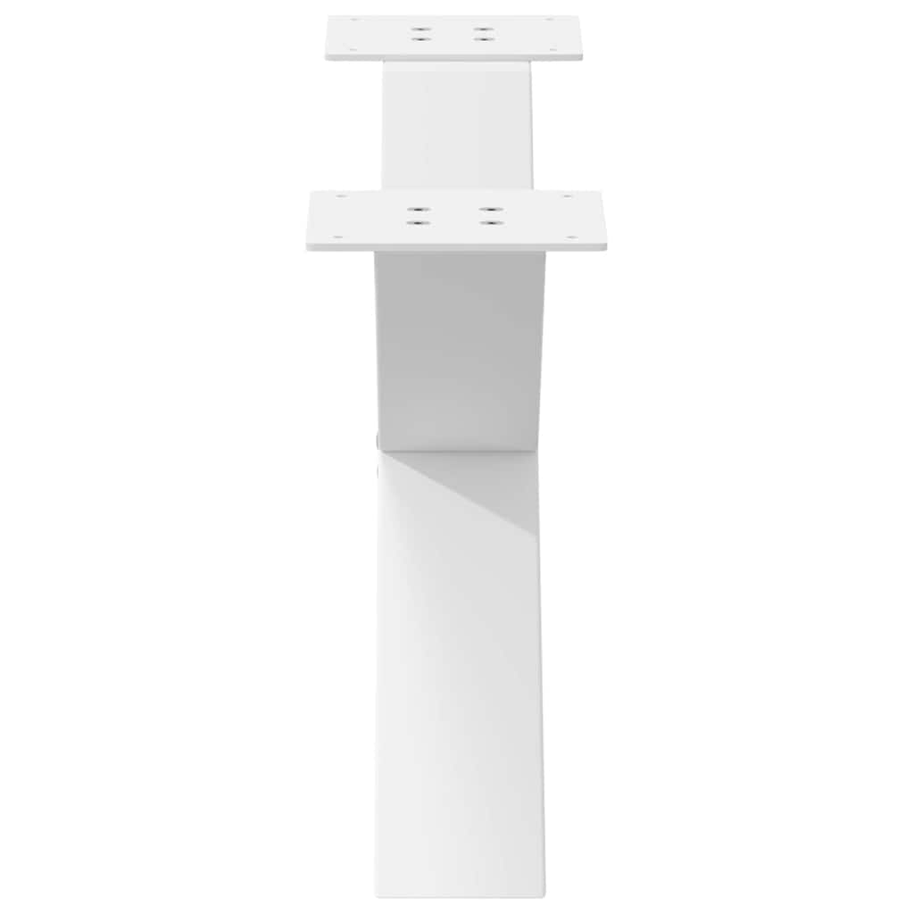 vidaXL Nogi do stolika kawowego w kształcie litery X 2 szt. Białe 70x(30-31) cm Stal