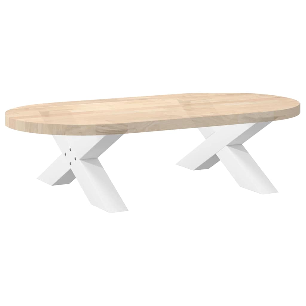 vidaXL Nogi do stolika kawowego w kształcie litery X 2 szt. Białe 70x(30-31) cm Stal