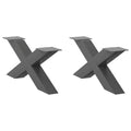 vidaXL Nogi do stolika kawowego w kształcie litery X 2 szt. Antracyt 70x(30-31) cm Stal