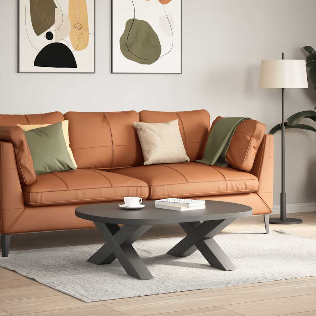 vidaXL Nogi do stolika kawowego w kształcie litery X 2 szt. Antracyt 70x(30-31) cm Stal