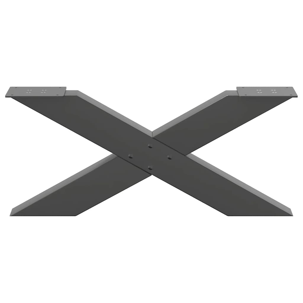 vidaXL Nogi do stolika kawowego w kształcie litery X 2 szt. Antracyt 70x(30-31) cm Stal