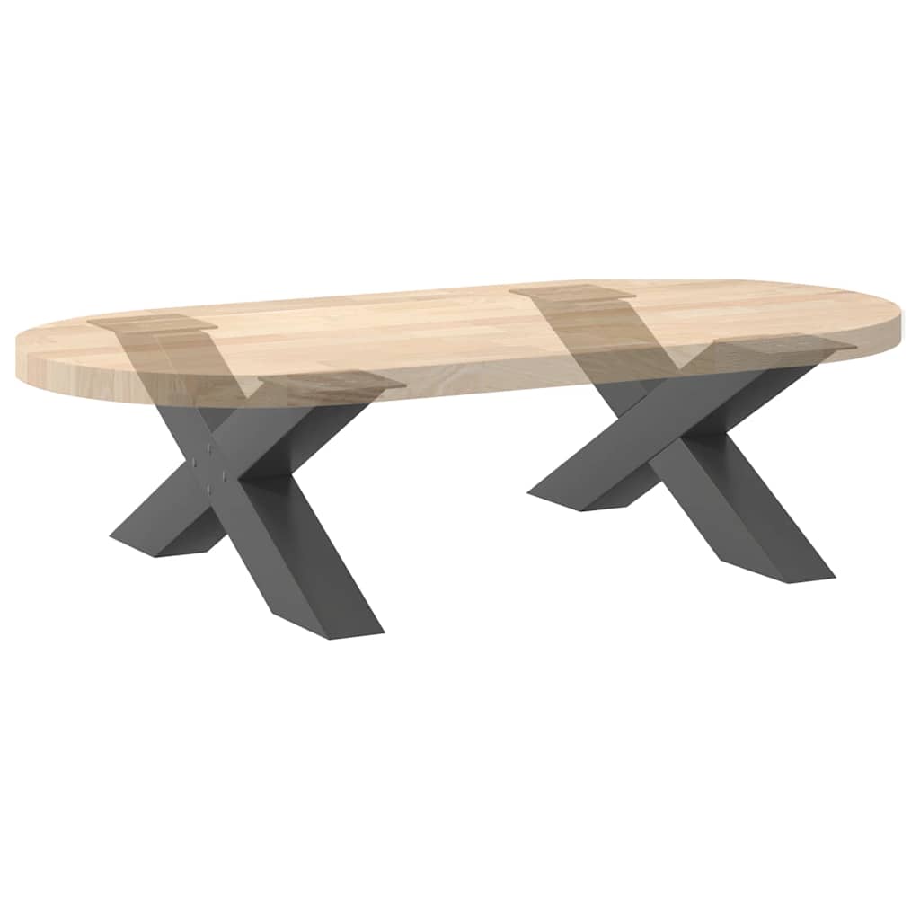 vidaXL Nogi do stolika kawowego w kształcie litery X 2 szt. Antracyt 70x(30-31) cm Stal