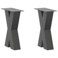 vidaXL Nogi do stolika kawowego w kształcie litery X 2 szt. Antracyt 28x(42-43) cm Stal