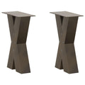 vidaXL Nogi do stolika kawowego w kształcie litery X 2 szt. Naturalna stal 28x(42-43) cm Stal