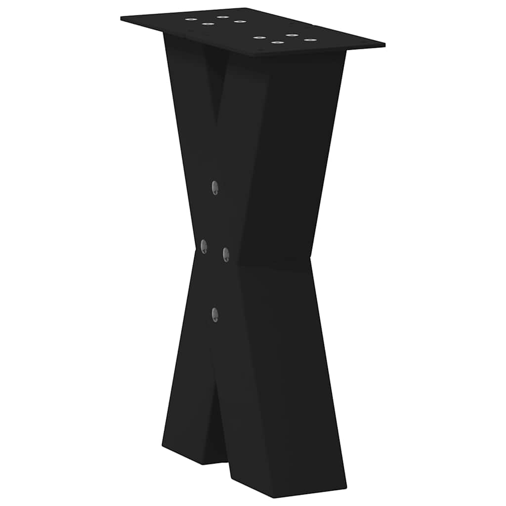 vidaXL Nogi do stolika kawowego w kształcie litery X 2 szt. Czarne 38x(42-43) cm Stal