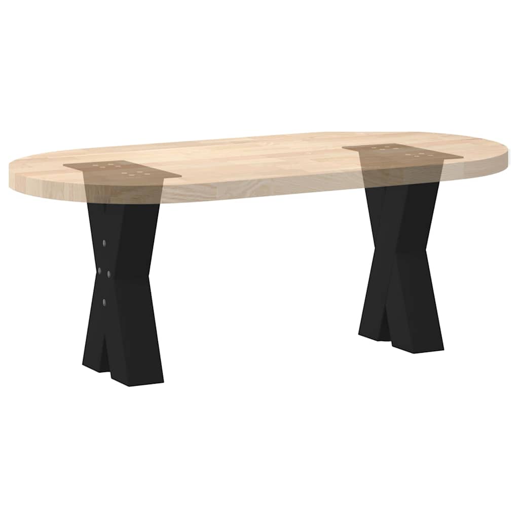 vidaXL Nogi do stolika kawowego w kształcie litery X 2 szt. Czarne 38x(42-43) cm Stal