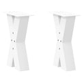 vidaXL Nogi do stolika kawowego w kształcie litery X 2 szt. Białe 38x(42-43) cm Stal
