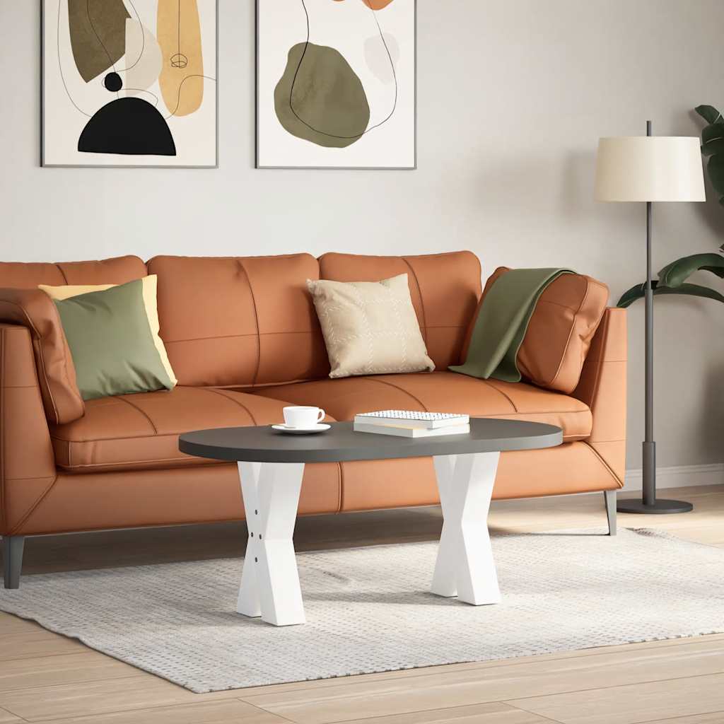 vidaXL Nogi do stolika kawowego w kształcie litery X 2 szt. Białe 38x(42-43) cm Stal