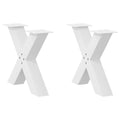 vidaXL Nogi do stolika kawowego w kształcie litery X 2 szt. Białe 50x(42-43) cm Stal