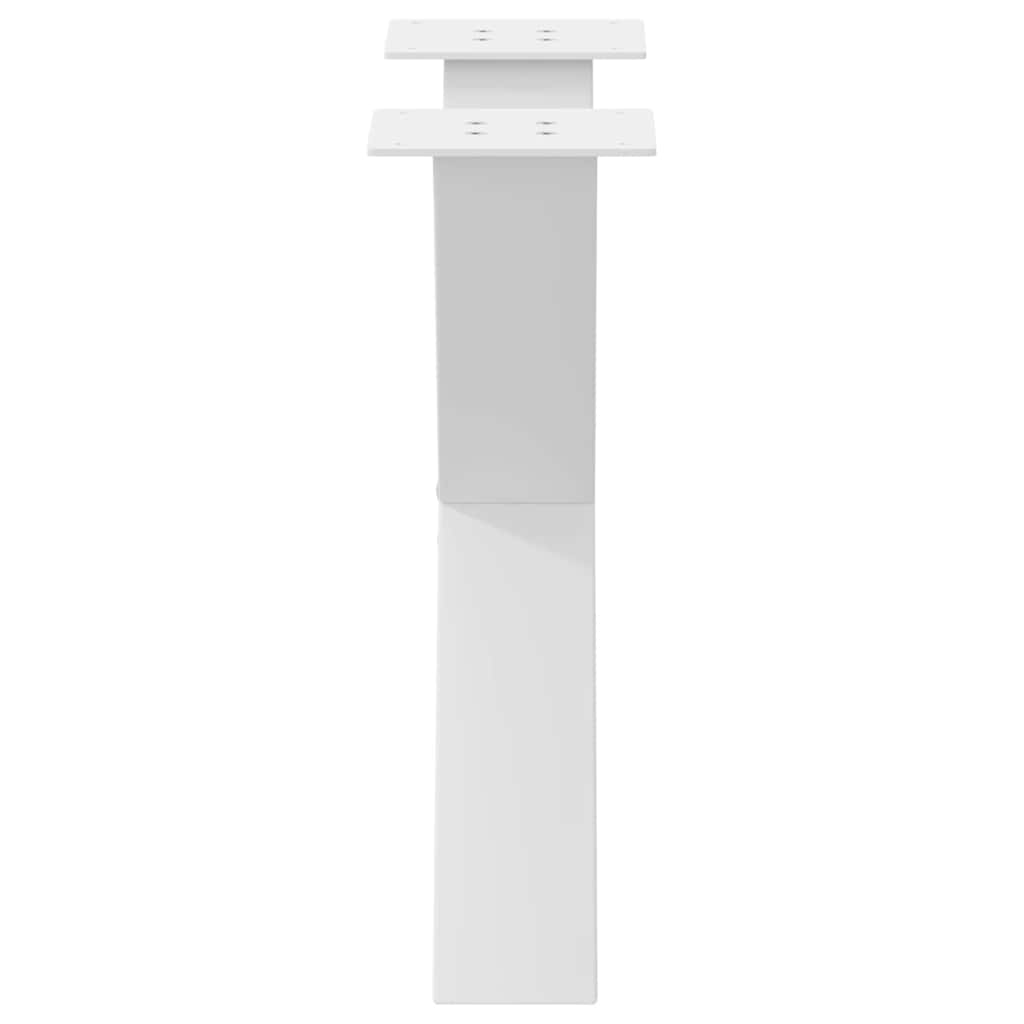 vidaXL Nogi do stolika kawowego w kształcie litery X 2 szt. Białe 50x(42-43) cm Stal
