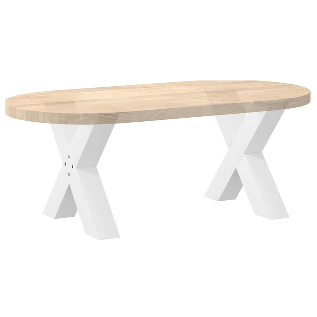 vidaXL Nogi do stolika kawowego w kształcie litery X 2 szt. Białe 50x(42-43) cm Stal