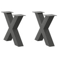 vidaXL Nogi do stolika kawowego w kształcie litery X 2 szt. Antracyt 50x(42-43) cm Stal