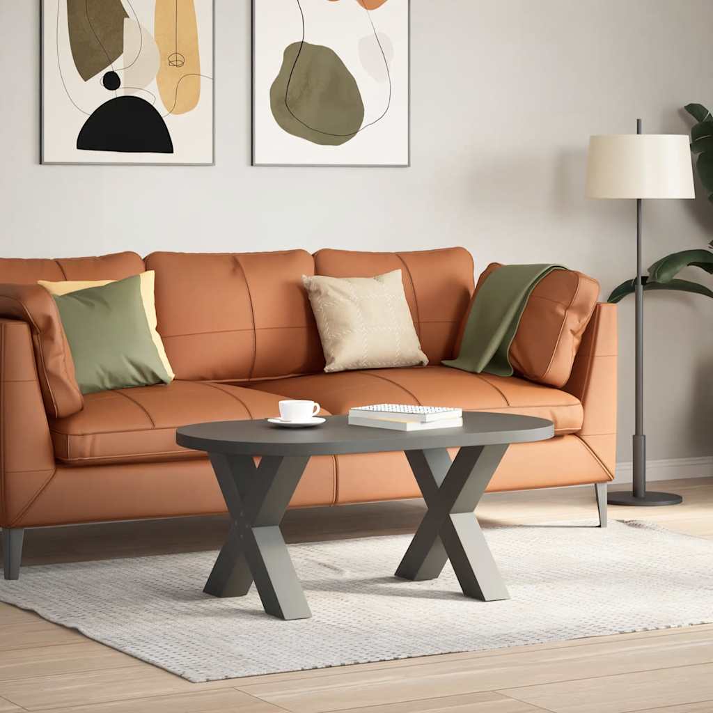 vidaXL Nogi do stolika kawowego w kształcie litery X 2 szt. Antracyt 50x(42-43) cm Stal