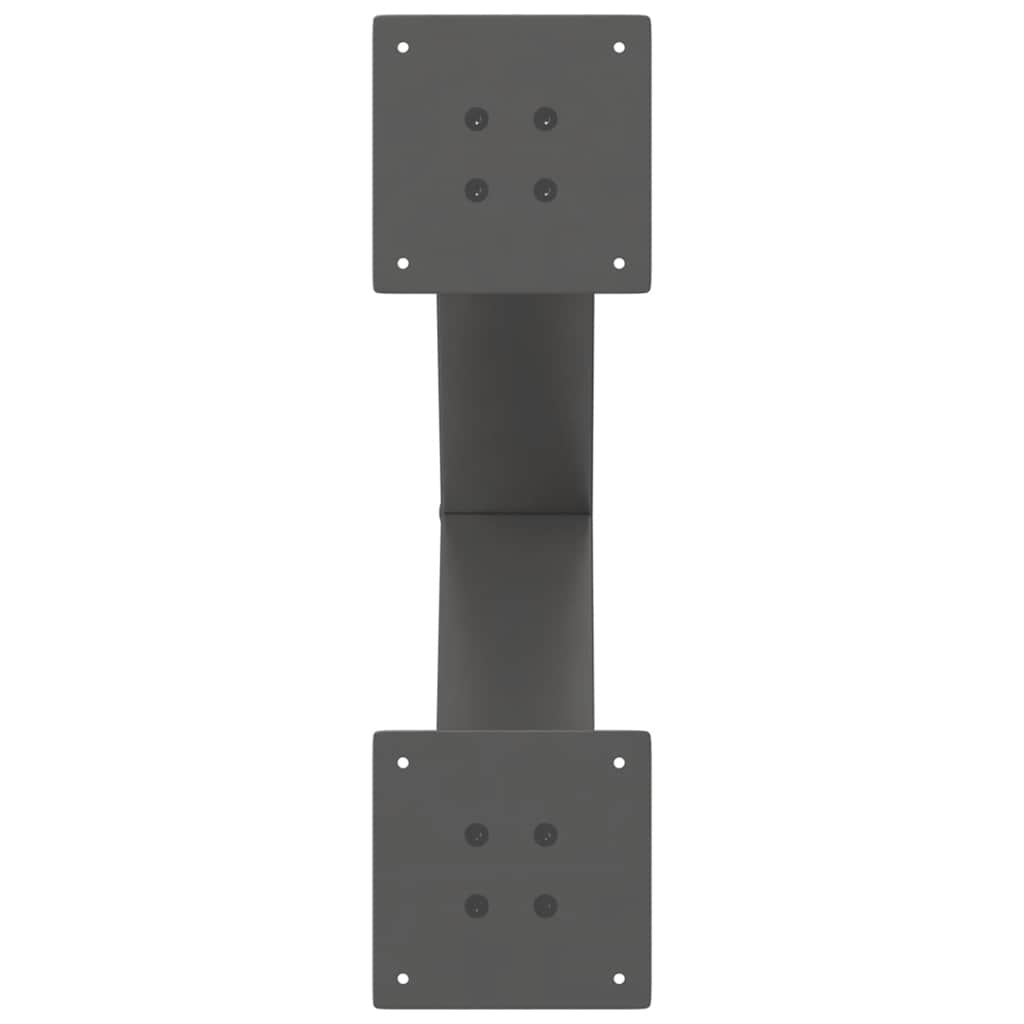 vidaXL Nogi do stolika kawowego w kształcie litery X 2 szt. Antracyt 50x(42-43) cm Stal