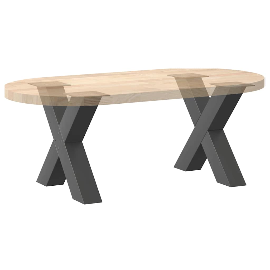 vidaXL Nogi do stolika kawowego w kształcie litery X 2 szt. Antracyt 50x(42-43) cm Stal