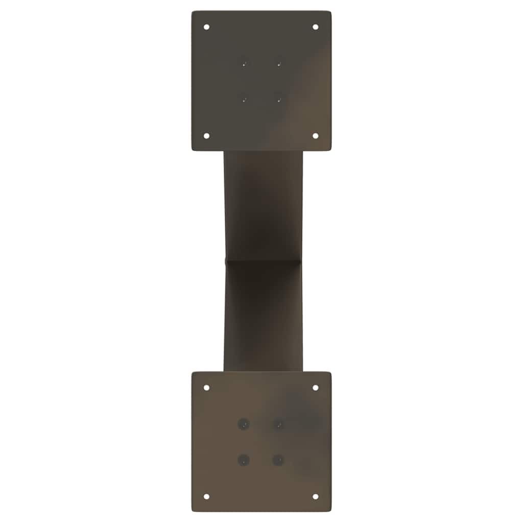 vidaXL Nogi do stolika kawowego w kształcie litery X 2 szt. Naturalna stal 50x(42-43) cm Stal