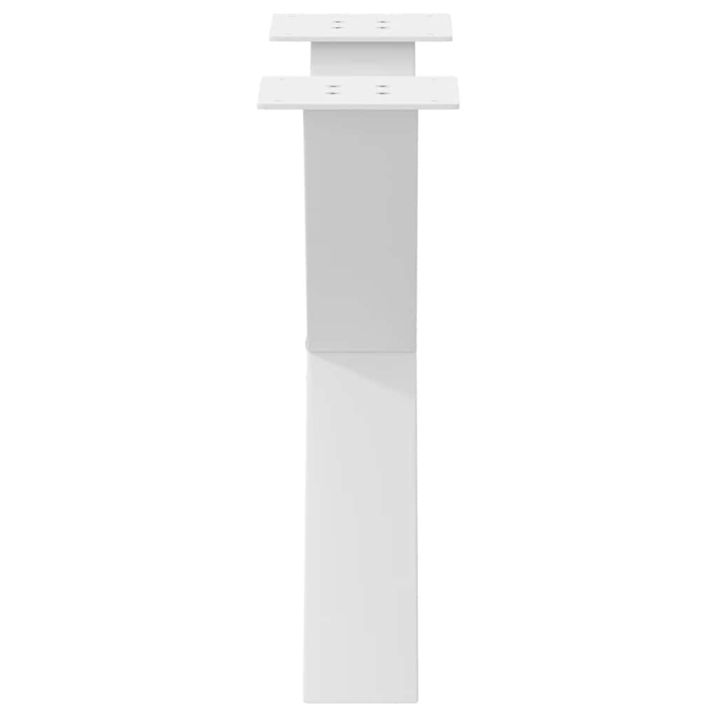 vidaXL Nogi do stolika kawowego w kształcie litery X 2 szt. Białe 60x(42-43) cm Stal