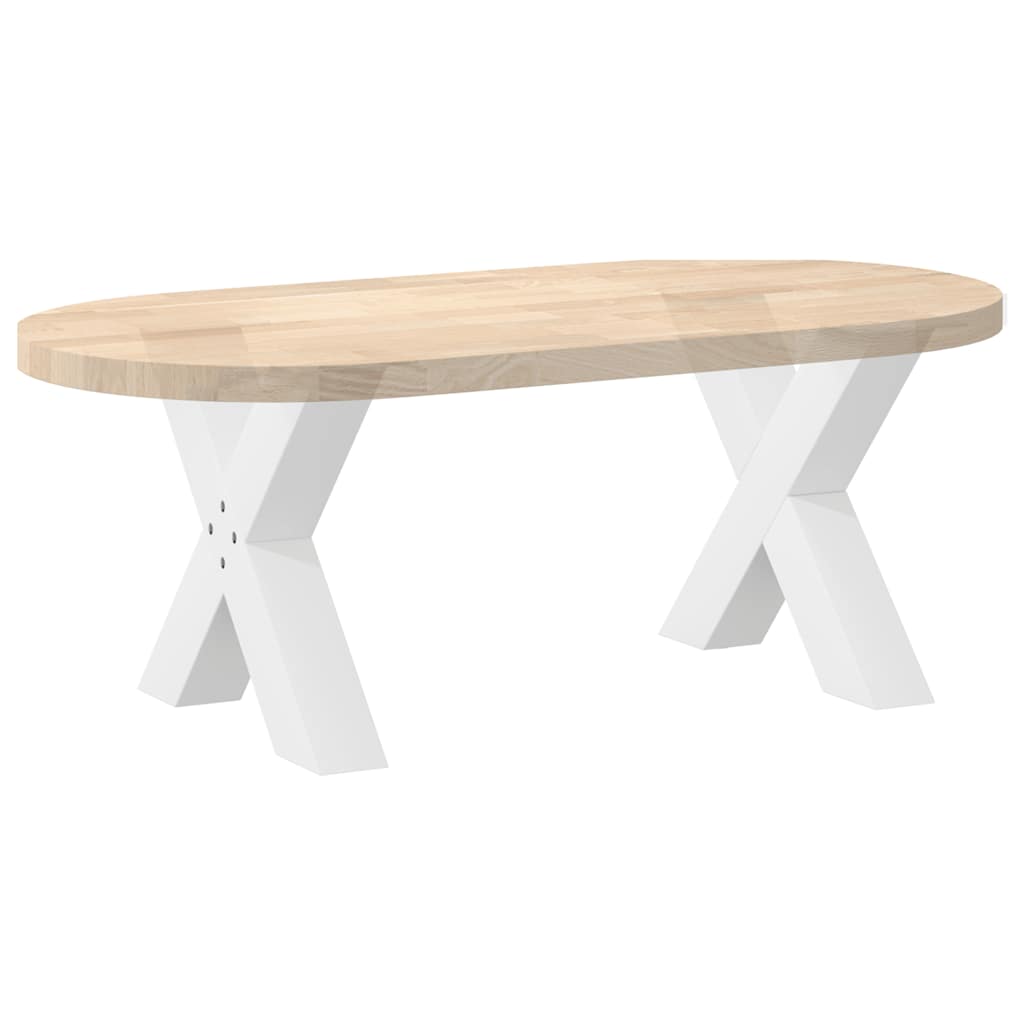 vidaXL Nogi do stolika kawowego w kształcie litery X 2 szt. Białe 60x(42-43) cm Stal