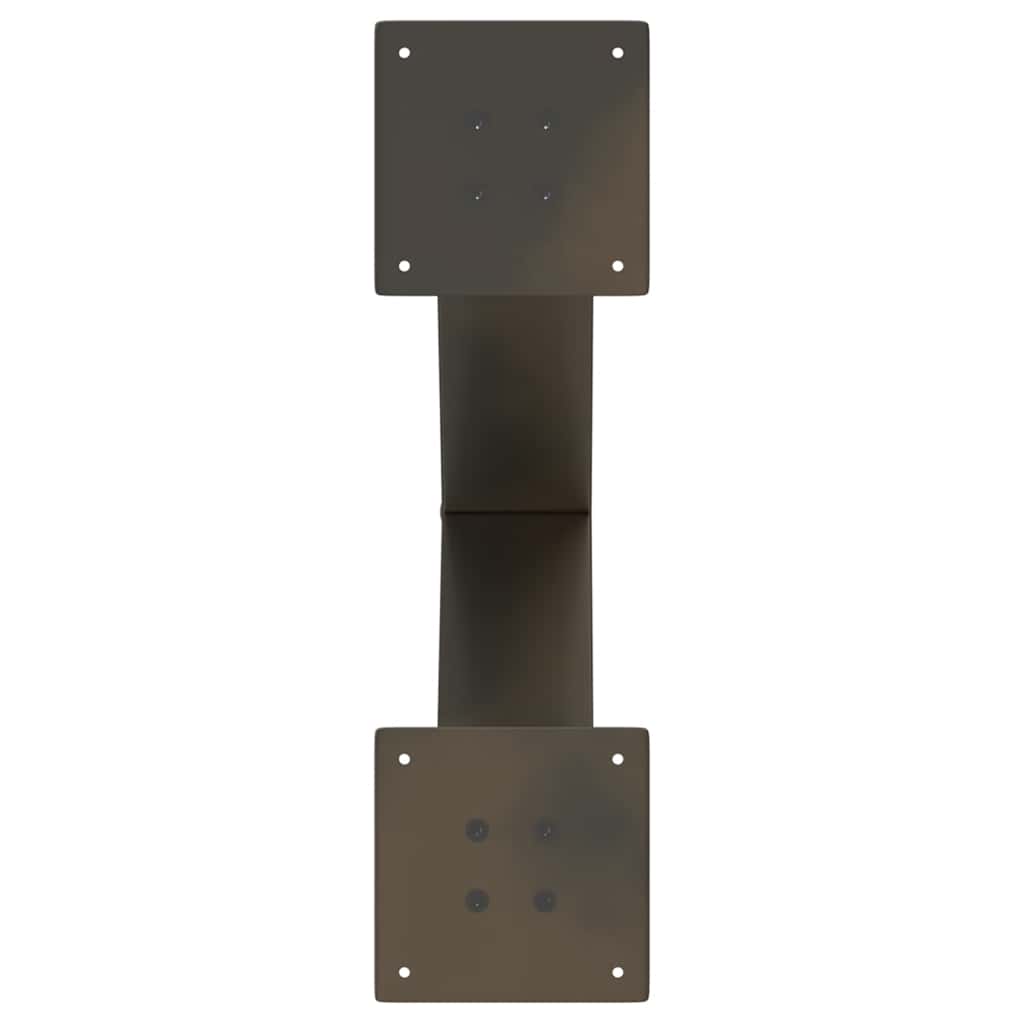 vidaXL Nogi do stolika kawowego w kształcie litery X 2 szt. Naturalna stal 60x(42-43) cm Stal