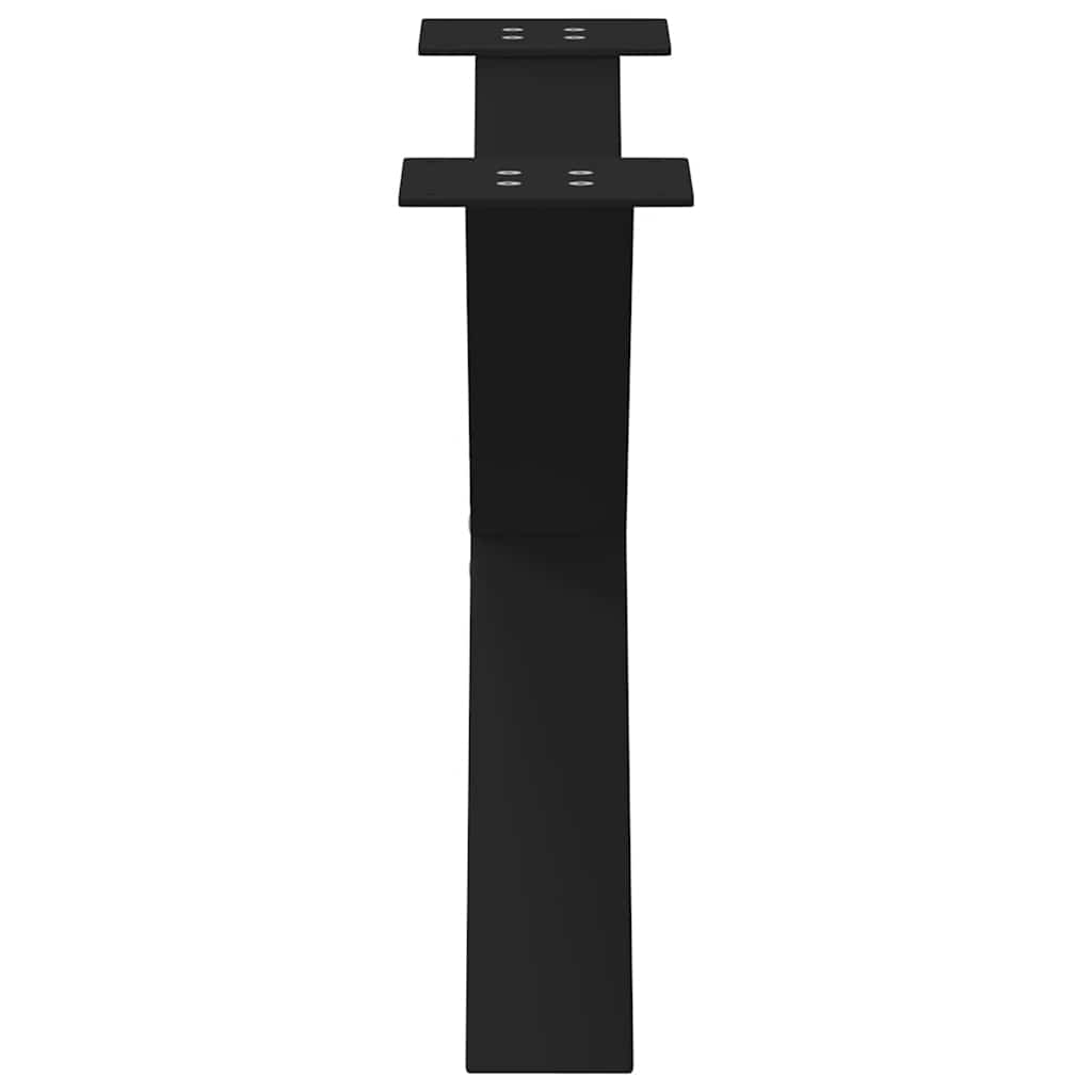 vidaXL Nogi do stolika kawowego w kształcie litery X 2 szt. Czarne 70x(42-43) cm Stal