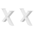 vidaXL Nogi do stolika kawowego w kształcie litery X 2 szt. Białe 70x(42-43) cm Stal