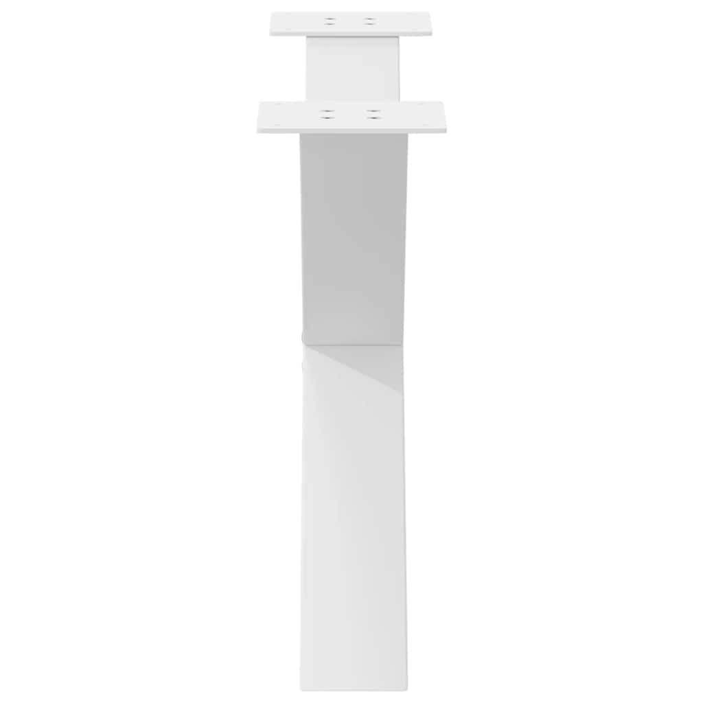 vidaXL Nogi do stolika kawowego w kształcie litery X 2 szt. Białe 70x(42-43) cm Stal