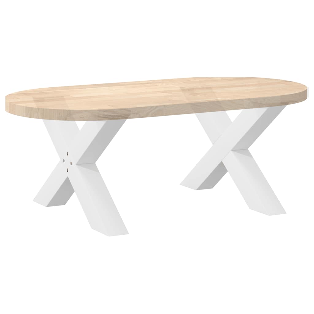 vidaXL Nogi do stolika kawowego w kształcie litery X 2 szt. Białe 70x(42-43) cm Stal