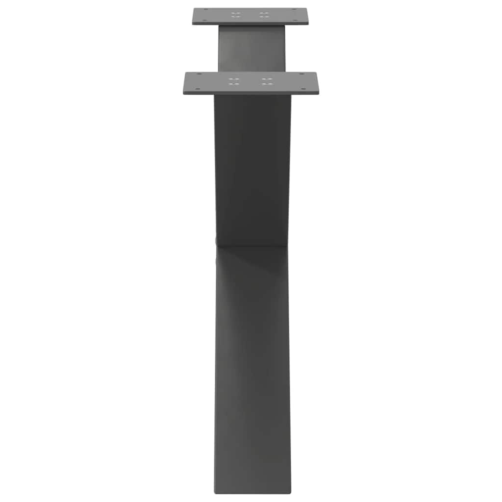 vidaXL Nogi do stolika kawowego w kształcie litery X 2 szt. Antracyt 70x(42-43) cm Stal