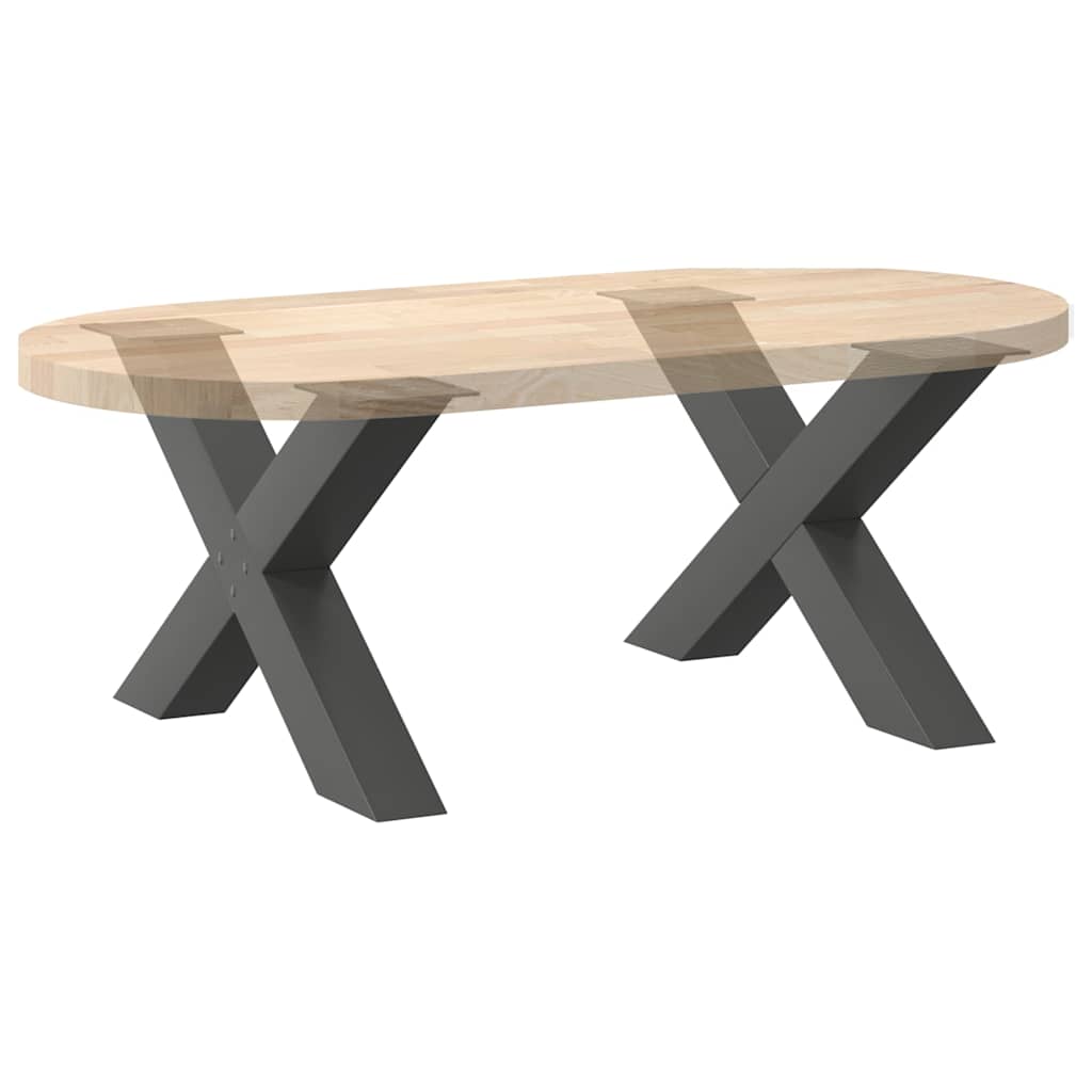 vidaXL Nogi do stolika kawowego w kształcie litery X 2 szt. Antracyt 70x(42-43) cm Stal