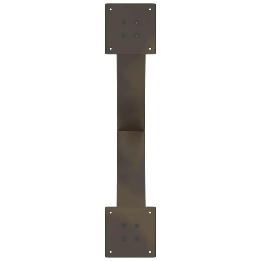 vidaXL Nogi do stolika kawowego w kształcie litery X 2 szt. Naturalna stal 70x(42-43) cm Stal