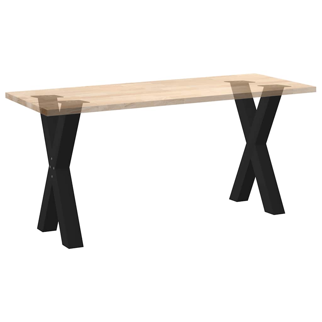vidaXL Nogi do stołu jadalnego w kształcie litery X 2 szt. Czarne 50x(72-73) cm Stal