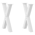 vidaXL Nogi do stołu jadalnego w kształcie litery X 2 szt. Białe 50x(72-73) cm Stal