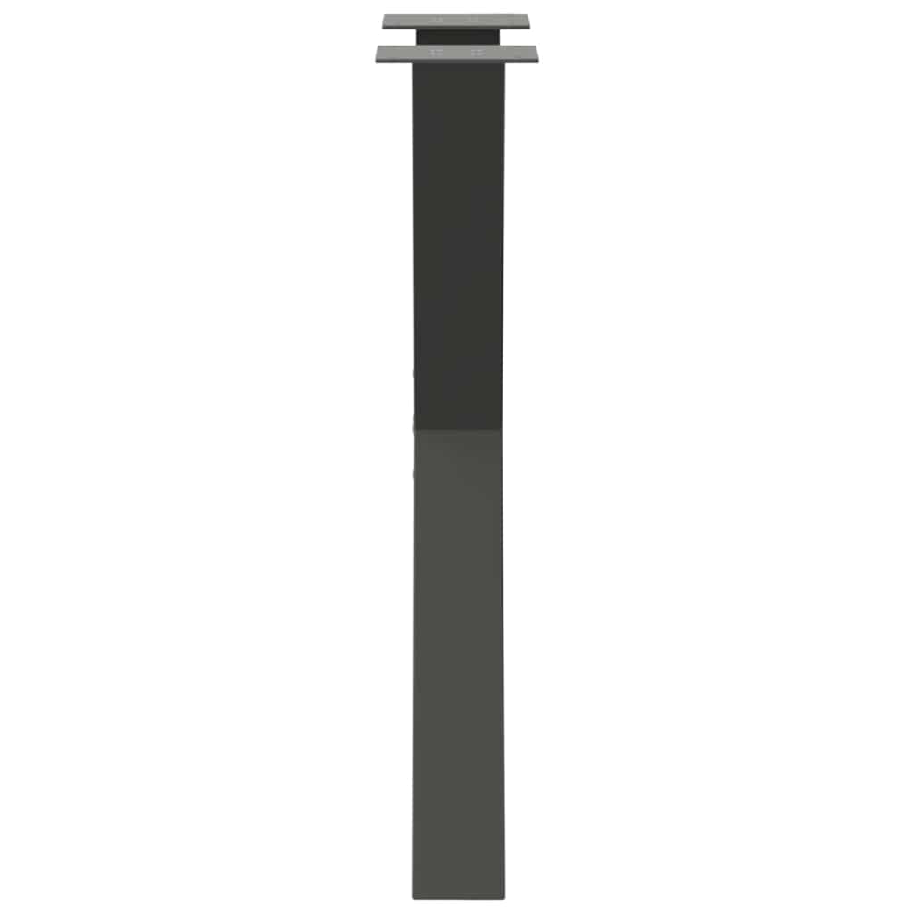 vidaXL Nogi do stołu jadalnego w kształcie litery X 2 szt. Antracyt 50x(72-73) cm Stal
