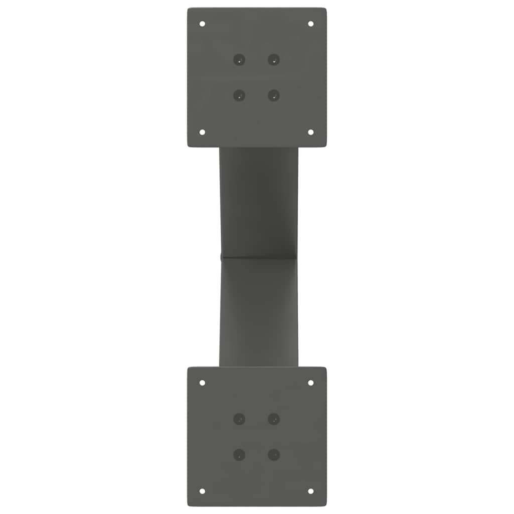vidaXL Nogi do stołu jadalnego w kształcie litery X 2 szt. Antracyt 50x(72-73) cm Stal