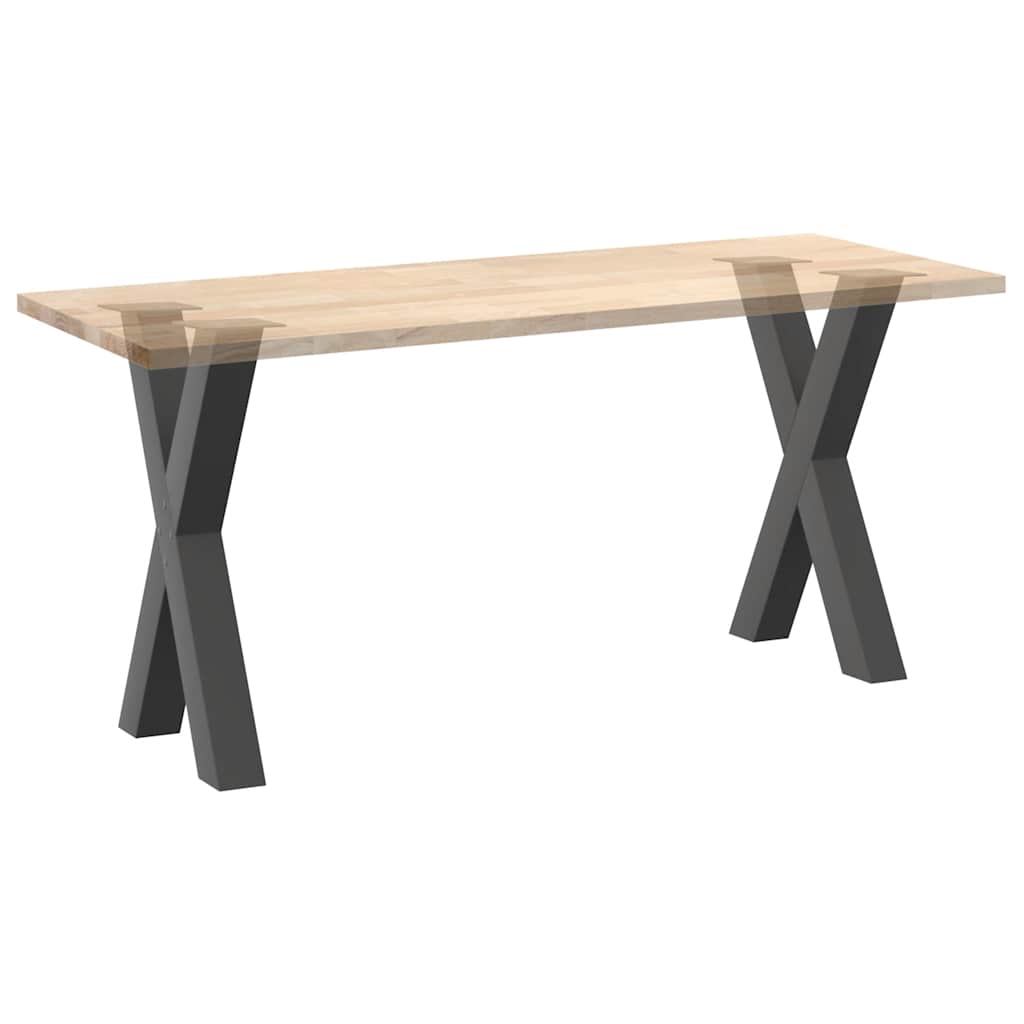 vidaXL Nogi do stołu jadalnego w kształcie litery X 2 szt. Antracyt 50x(72-73) cm Stal