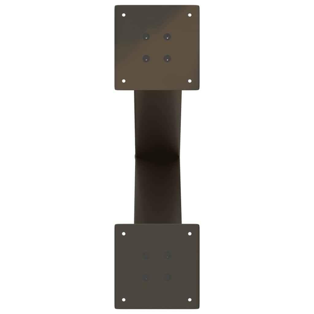 vidaXL Nogi do stołu jadalnego w kształcie litery X 2 szt. Naturalna stal 50x(72-73) cm Stal