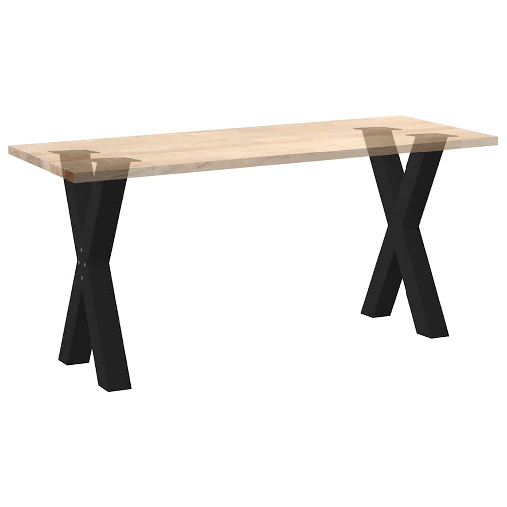 vidaXL Nogi do stołu jadalnego w kształcie litery X 2 szt. Czarne 60x(72-73) cm Stal