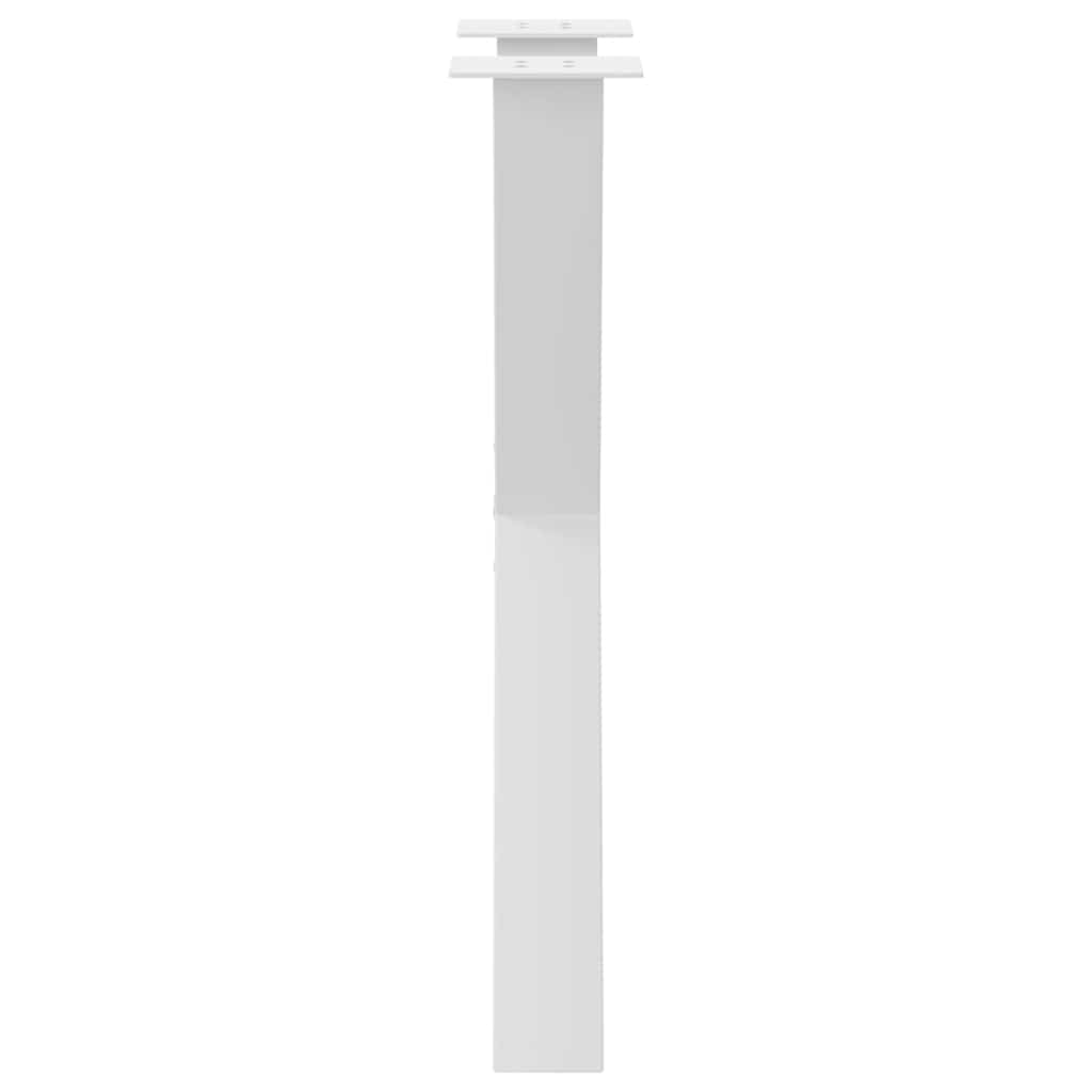 vidaXL Nogi do stołu jadalnego w kształcie litery X 2 szt. Białe 60x(72-73) cm Stal