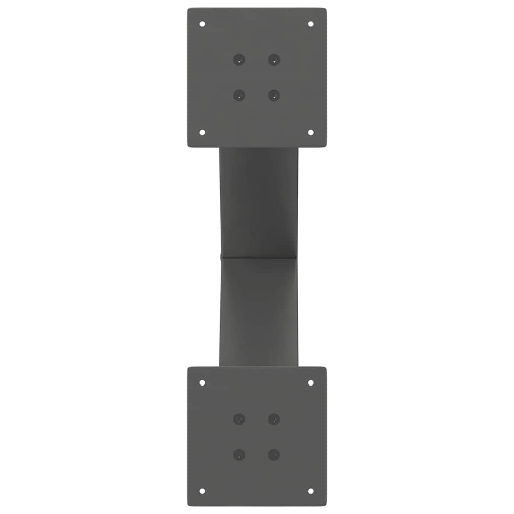 vidaXL Nogi do stołu jadalnego w kształcie litery X 2 szt. Antracyt 60x(72-73) cm Stal