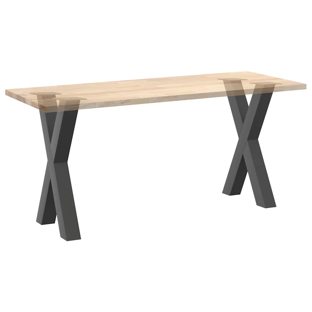 vidaXL Nogi do stołu jadalnego w kształcie litery X 2 szt. Antracyt 60x(72-73) cm Stal