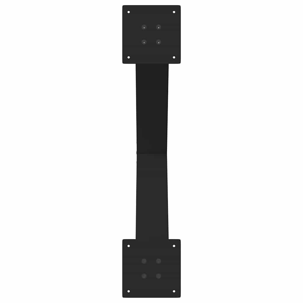 vidaXL Nogi do stołu jadalnego w kształcie litery X 2 szt. Czarne 70x(72-73) cm Stal