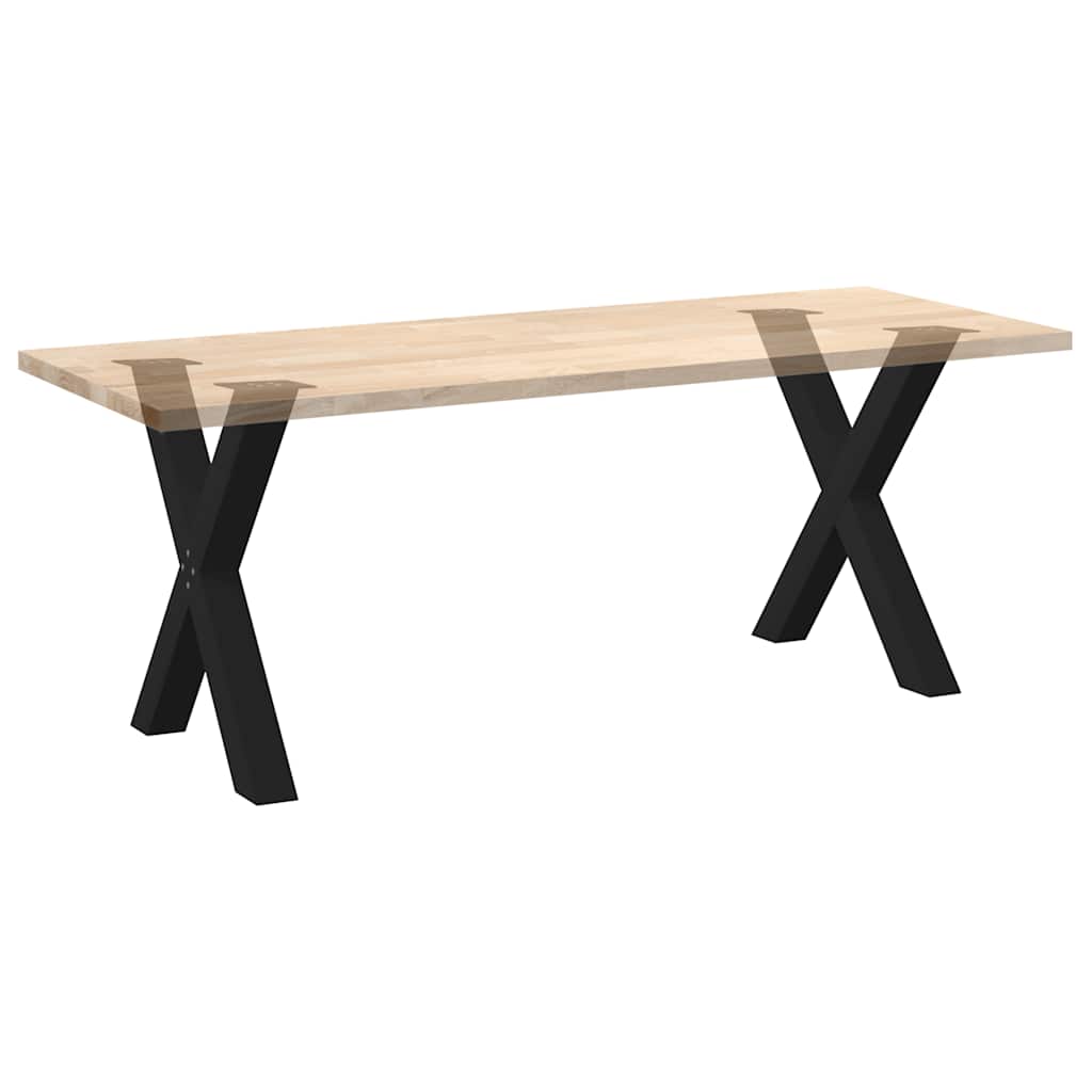 vidaXL Nogi do stołu jadalnego w kształcie litery X 2 szt. Czarne 70x(72-73) cm Stal