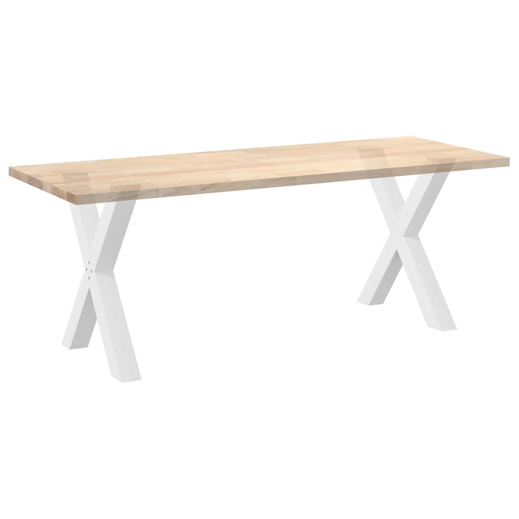vidaXL Nogi do stołu jadalnego w kształcie litery X 2 szt. Białe 70x(72-73) cm Stal